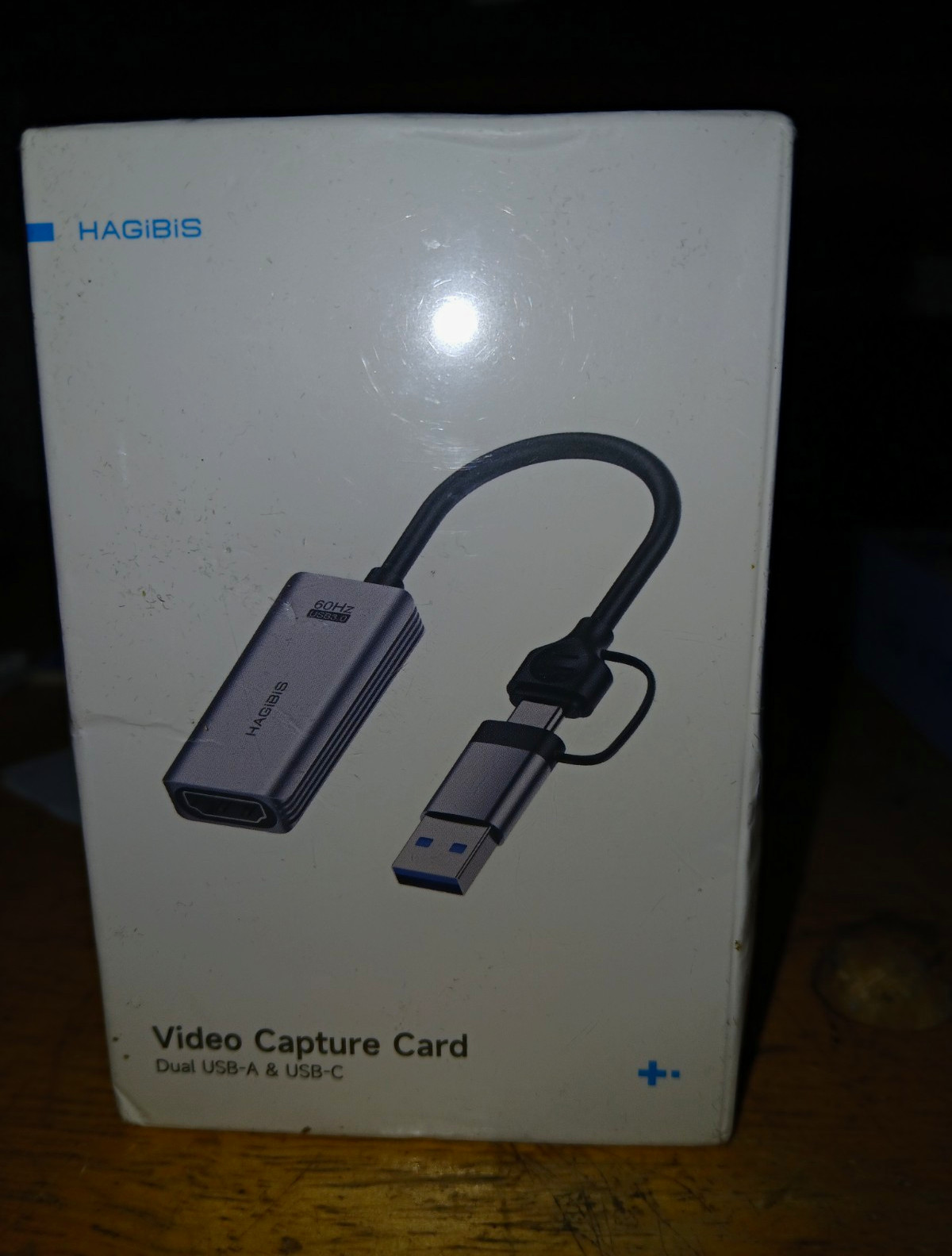 HAGiBiS Video Capture Card USB-A/USB-C Dual Port HDMI Dongle UHC07P