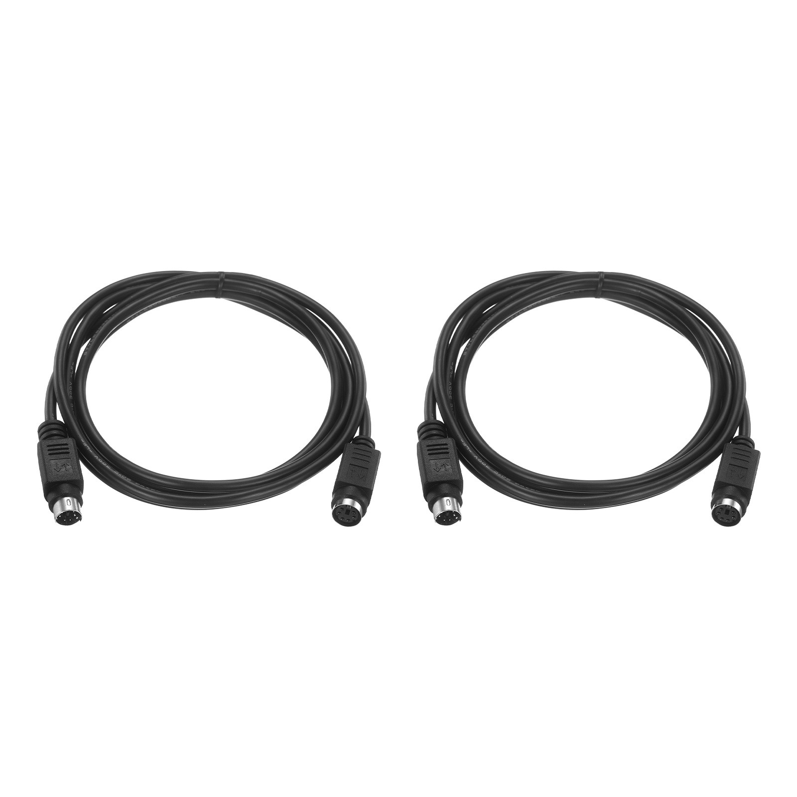 6.6 Feet PS/2 Keyboard Extension Cable, 2 Pack 28 AWG 6 Pin Male to Female
