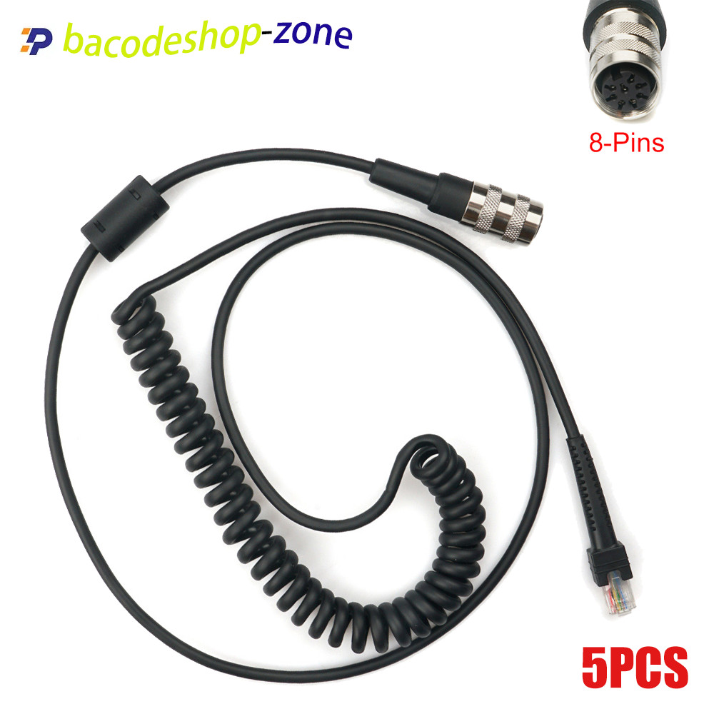 5Pcs 8-PIN Scanner Cable for Zebra LS3408 To VC5090 DS3508,PN: 25-71917-02R