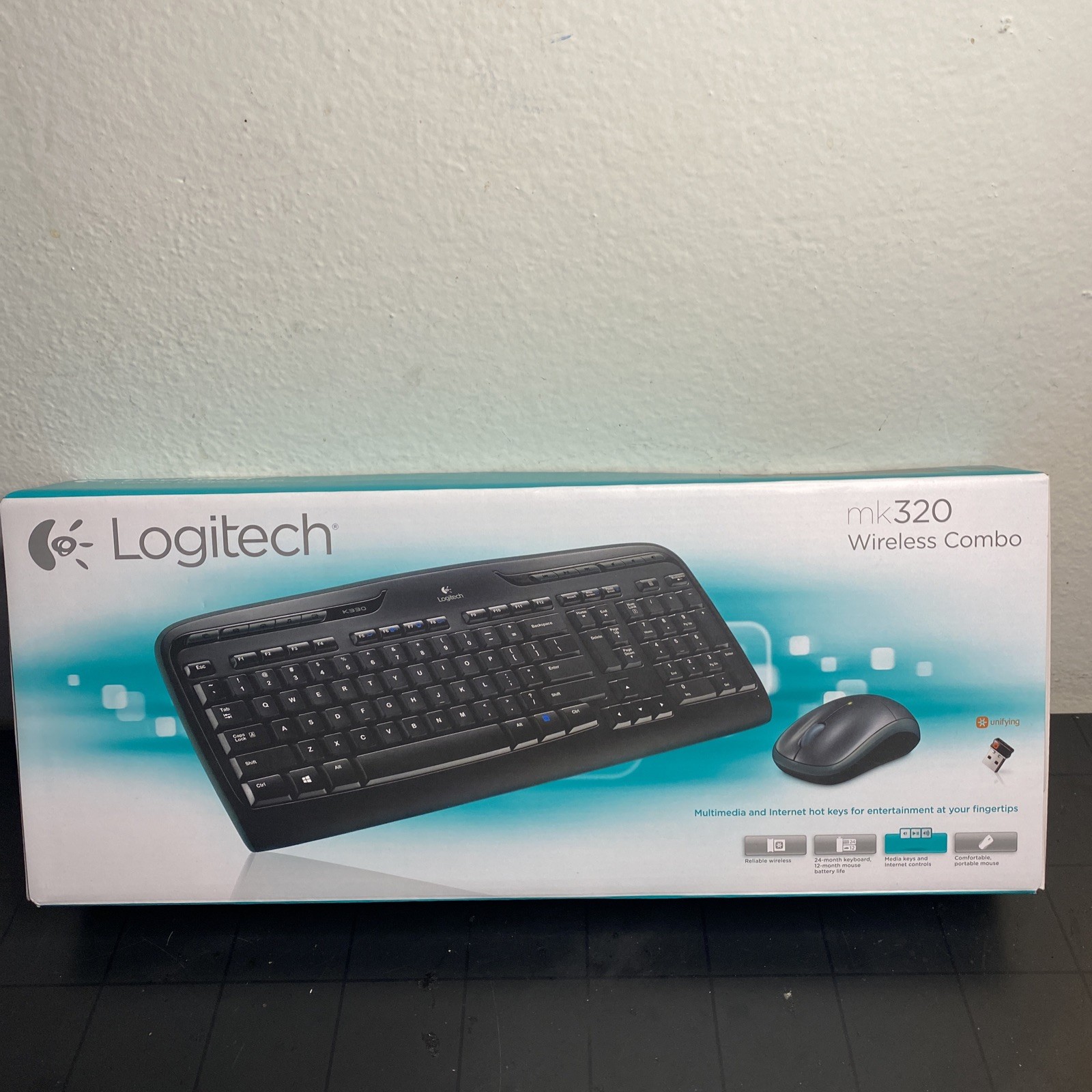 NEW Logitech K330 Keyboard MK320 (920-002836) Wireless Keyboard and Mouse Combo
