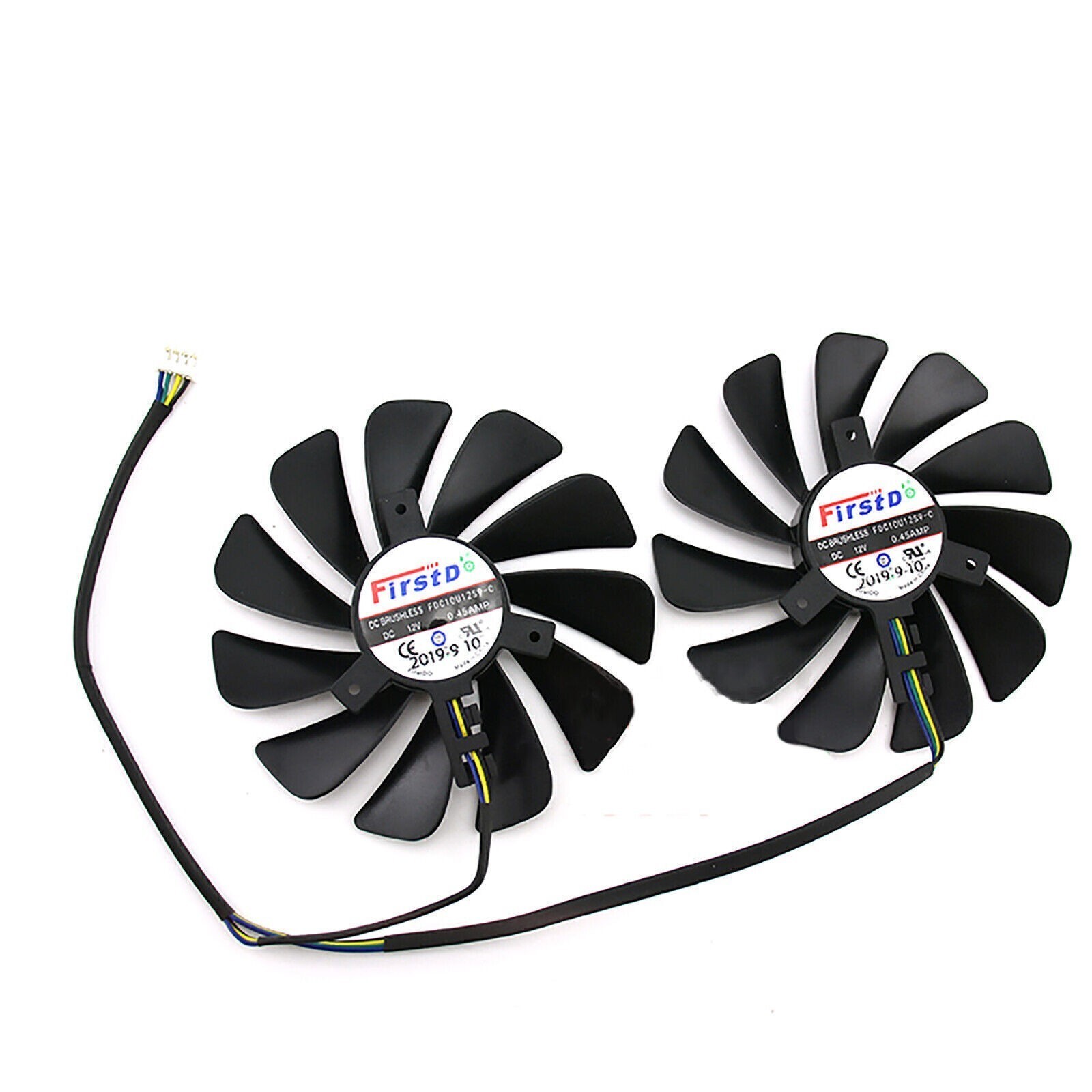 2PCS Cooling Fans Radiator Cooler for XFX RX 5600XT 6GB RX5500 XT Graphics Card