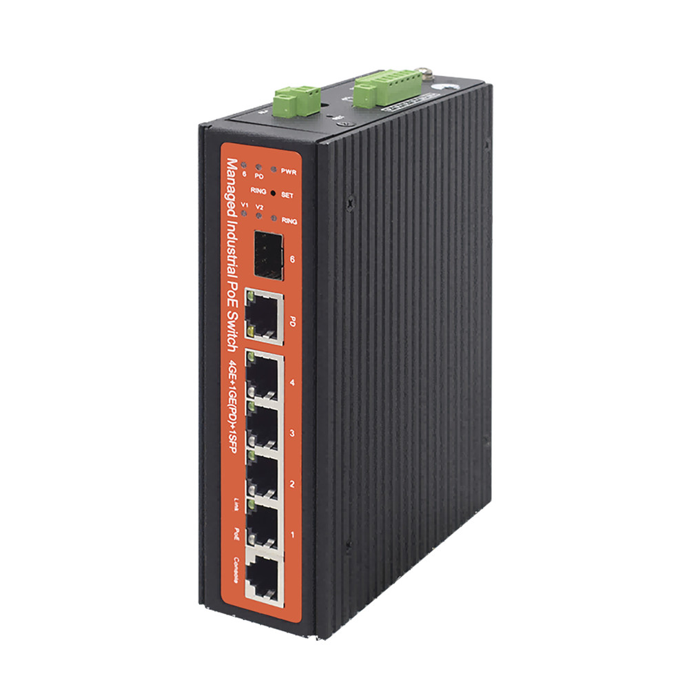 WI-TEK WI-PMS305GF-I Managed Industrial PoE++ Switch 4-Port Gigabit SFP