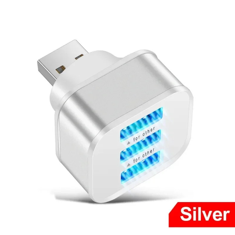 3 Port USB Slots Adaptor USB 3 in 1 Multple USB Interface Extender Auto Electron