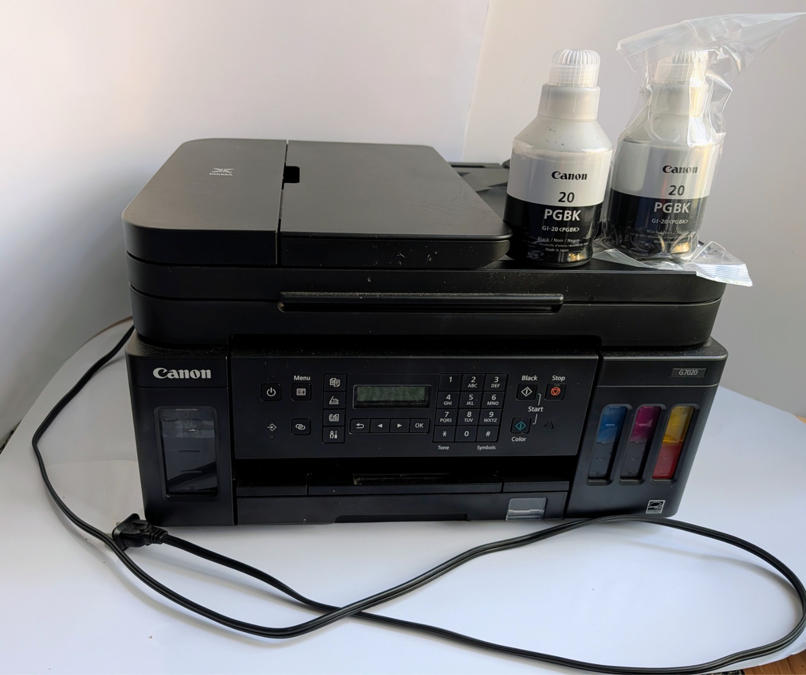 Canon PIXMA G7020 Color Inkjet All-In-One Printer - Powers on - FOR PARTS REPAIR