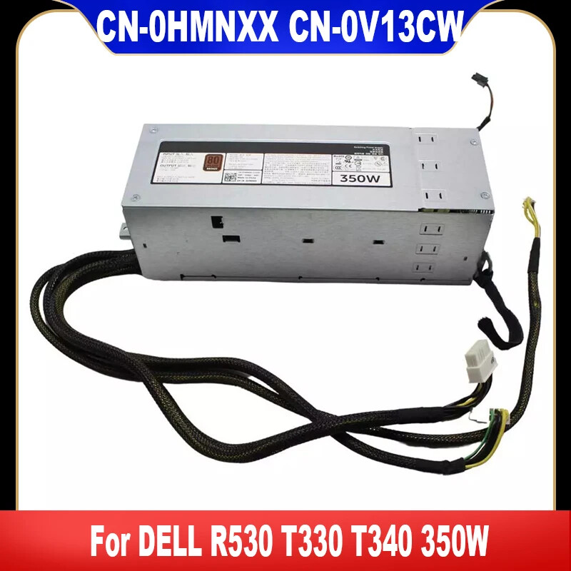 0HMNXX 0V13CW Original For DELL R530 T330 T340 350W Power Supply D350E-S3 AC350E
