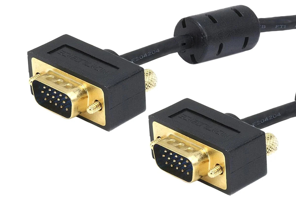 Ultra Slim SVGA Super VGA M/M Monitor Cable - 25 Feet With Ferrites | 30/32AWG