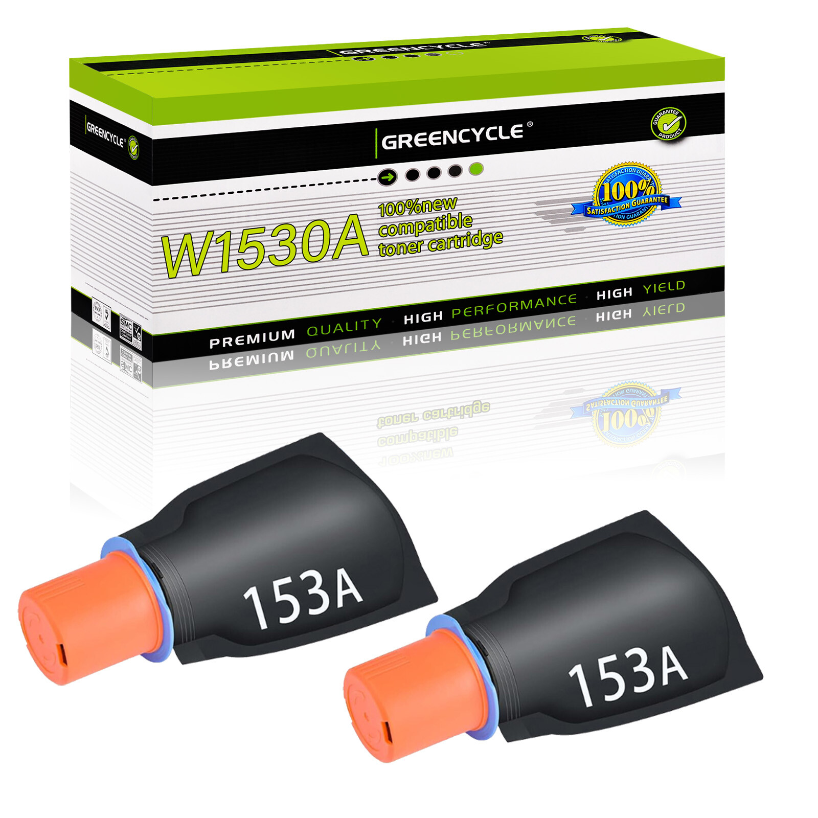 2PK Compatible 153A Toner Reload Kit for HP Laser Jet Tank 1504 1504w 1604 1604w