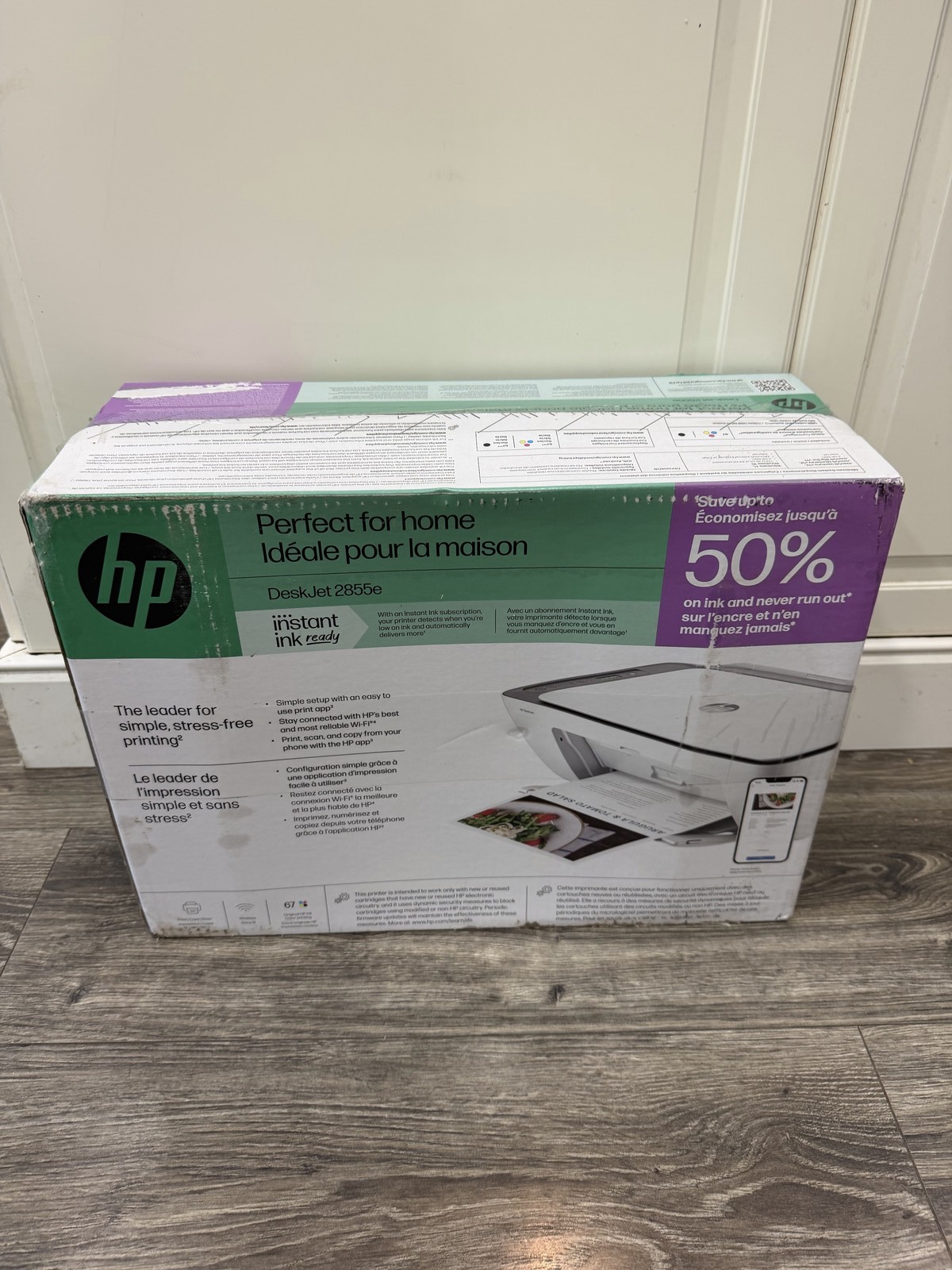 HP DeskJet 2855e All-in-One Wireless Color Inkjet Printer Instant Ink Ready New