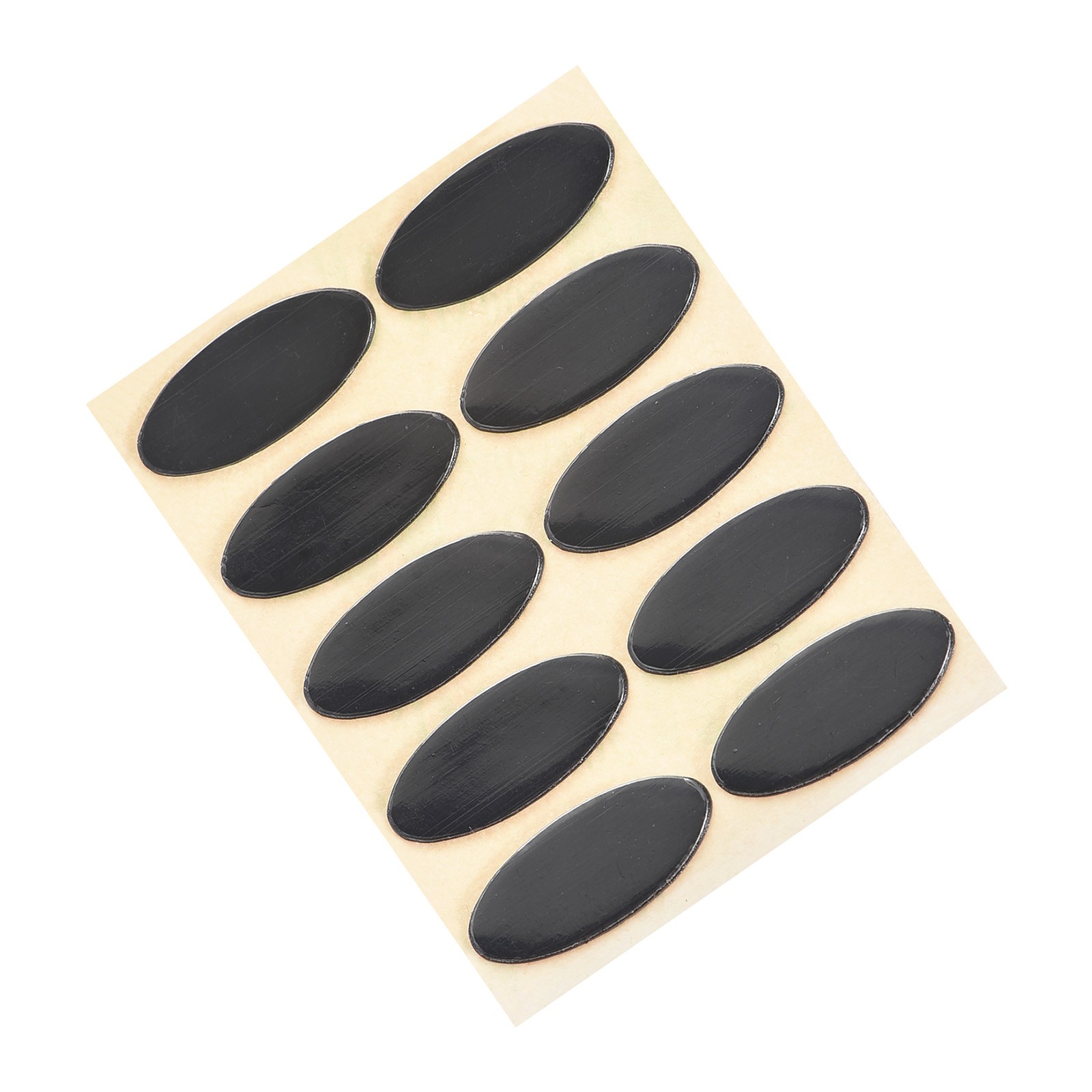 Oval Mouse Feet Pads 0.7mm for Gaming Mouse Feet Replacement Black 10 Pcs