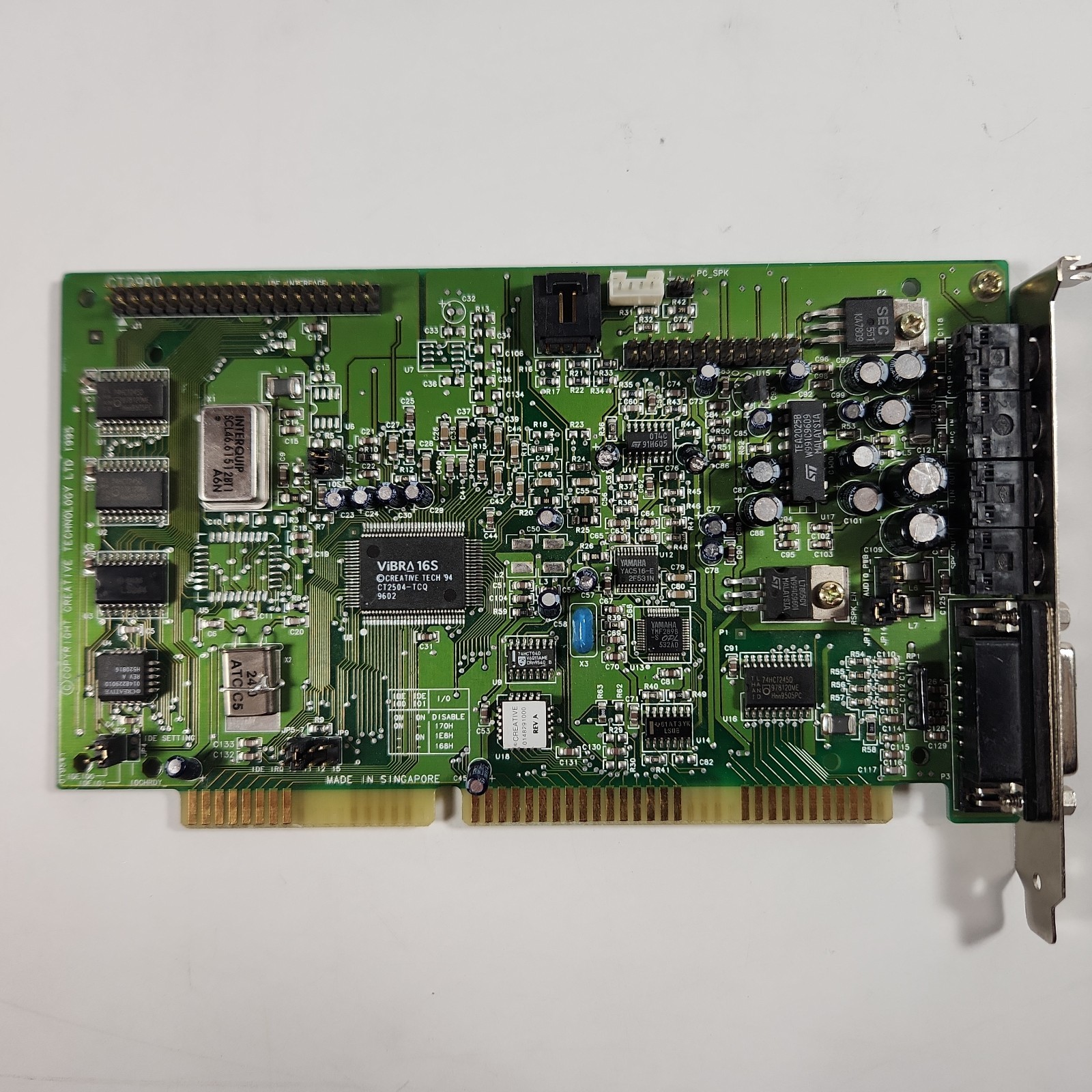 Creative Technology Labs CT2504 ISA Interface Sound Card Board