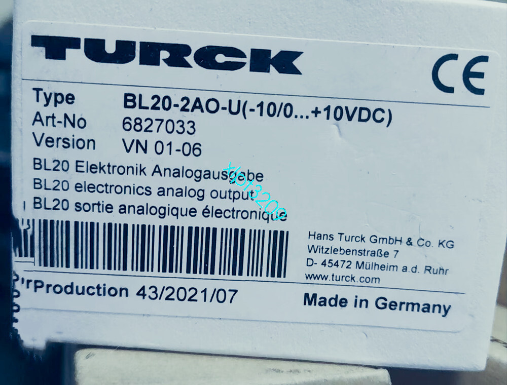1PC NEW TURCK module BL20-2AO-U FedEx or DHL