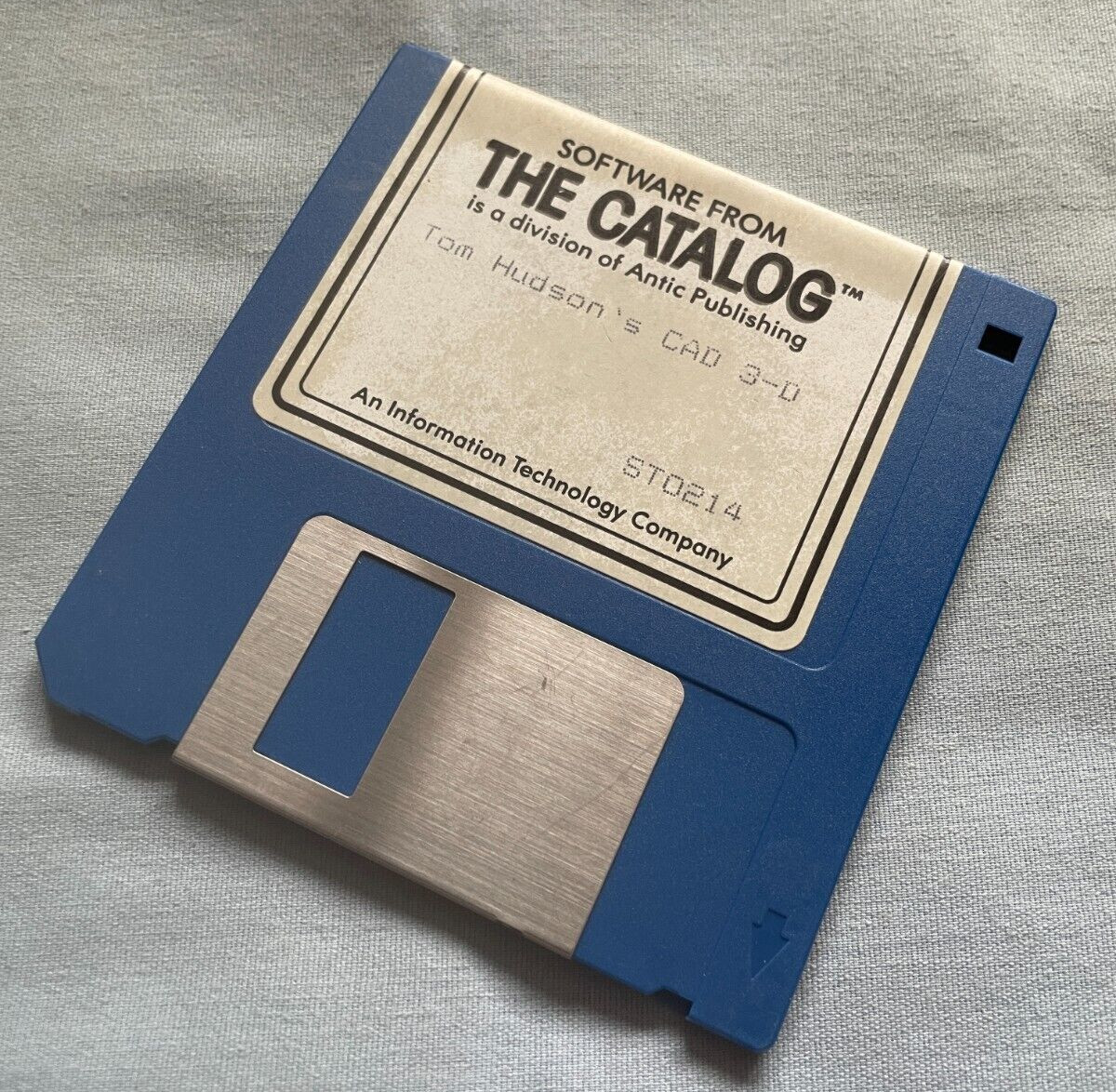 TOM HUDSON'S CAD 3-D 3D - Atari ST Computer Antic Software 3.5" Disk - UNTESTED