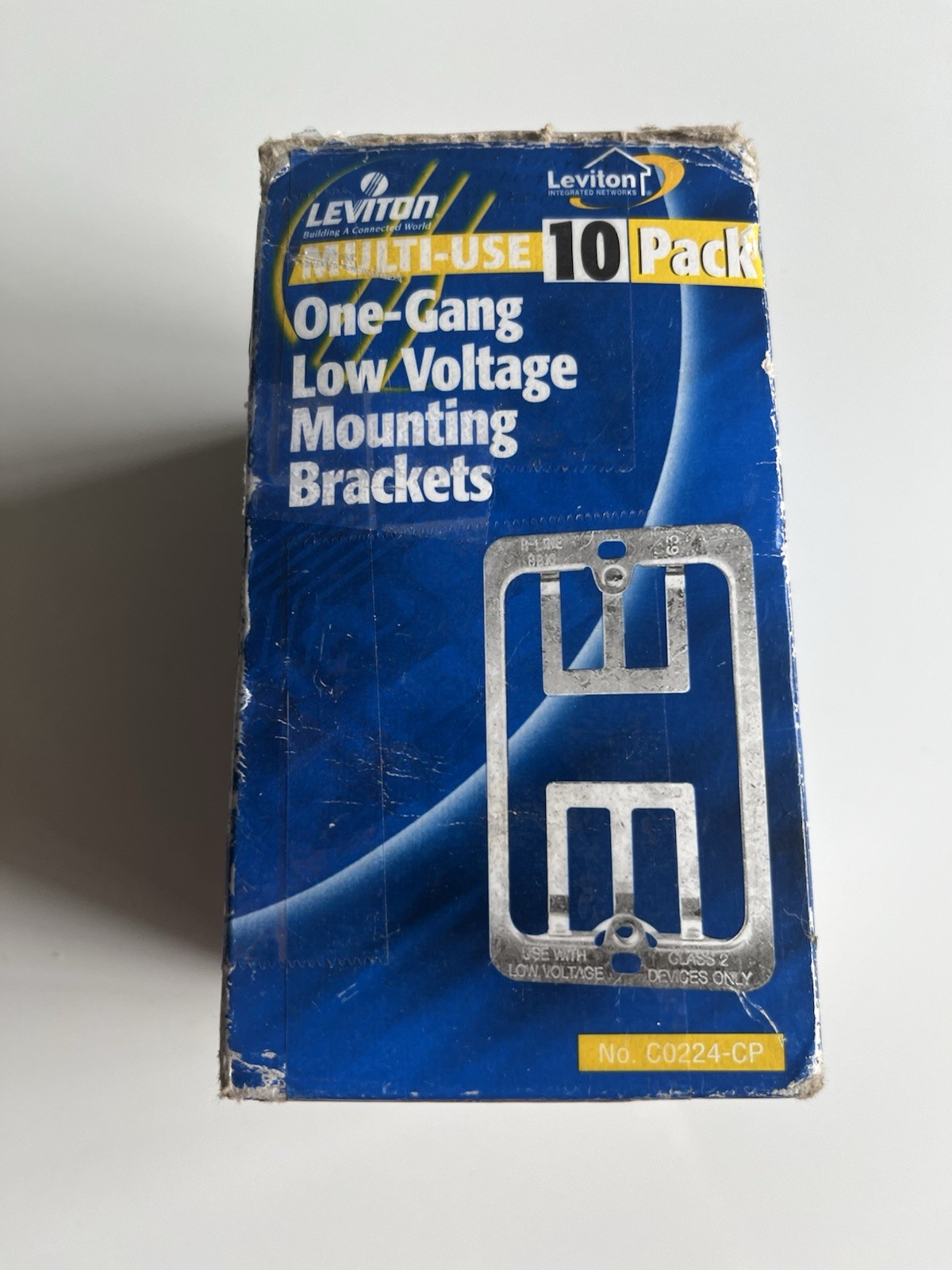 Leviton C0224-CP One-Gang Low Voltage Mounting Brackets 9 Pieces Open Box