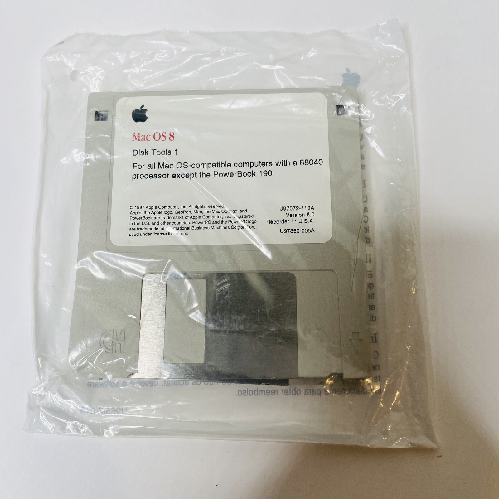 Apple MAC OS 8 Disk Tools 1 & 2 for Macintosh 3.5” Disks 1997 Vtg Software NOS