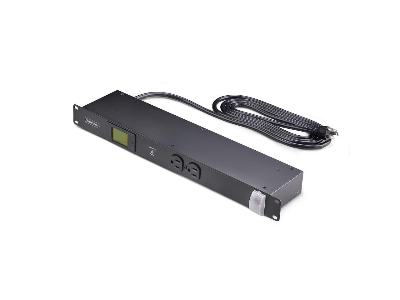 StarTech 12NM8-RACK-MOUNT-PDU 12-Outlet Horizontal Rack Mount Metered PDU, 1U