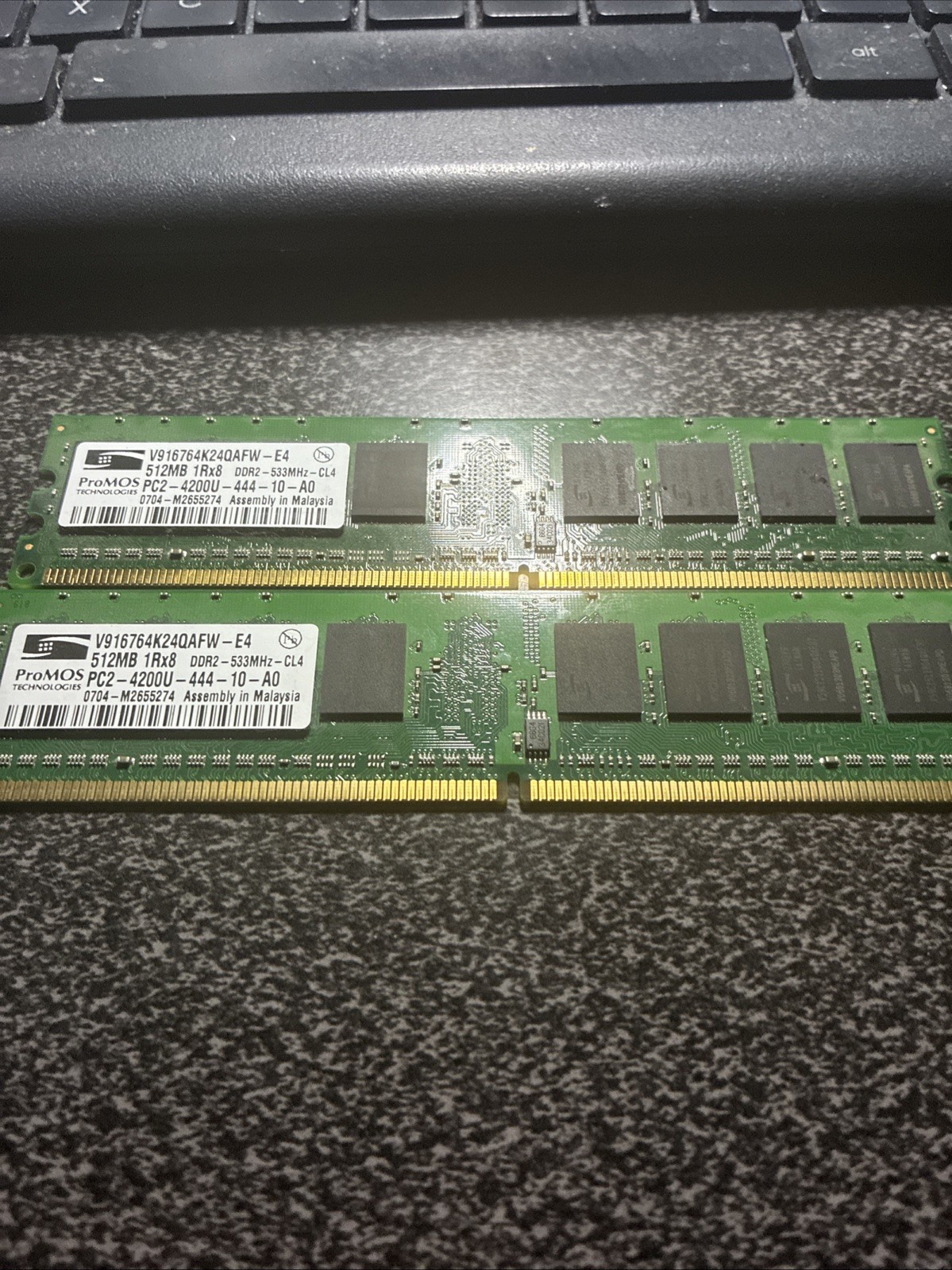 ProMOS TECHNOLOGIES 512 MB DDR2 DESKTOP MEMORY MODULE PC2-4200 1Rx8 533MHz