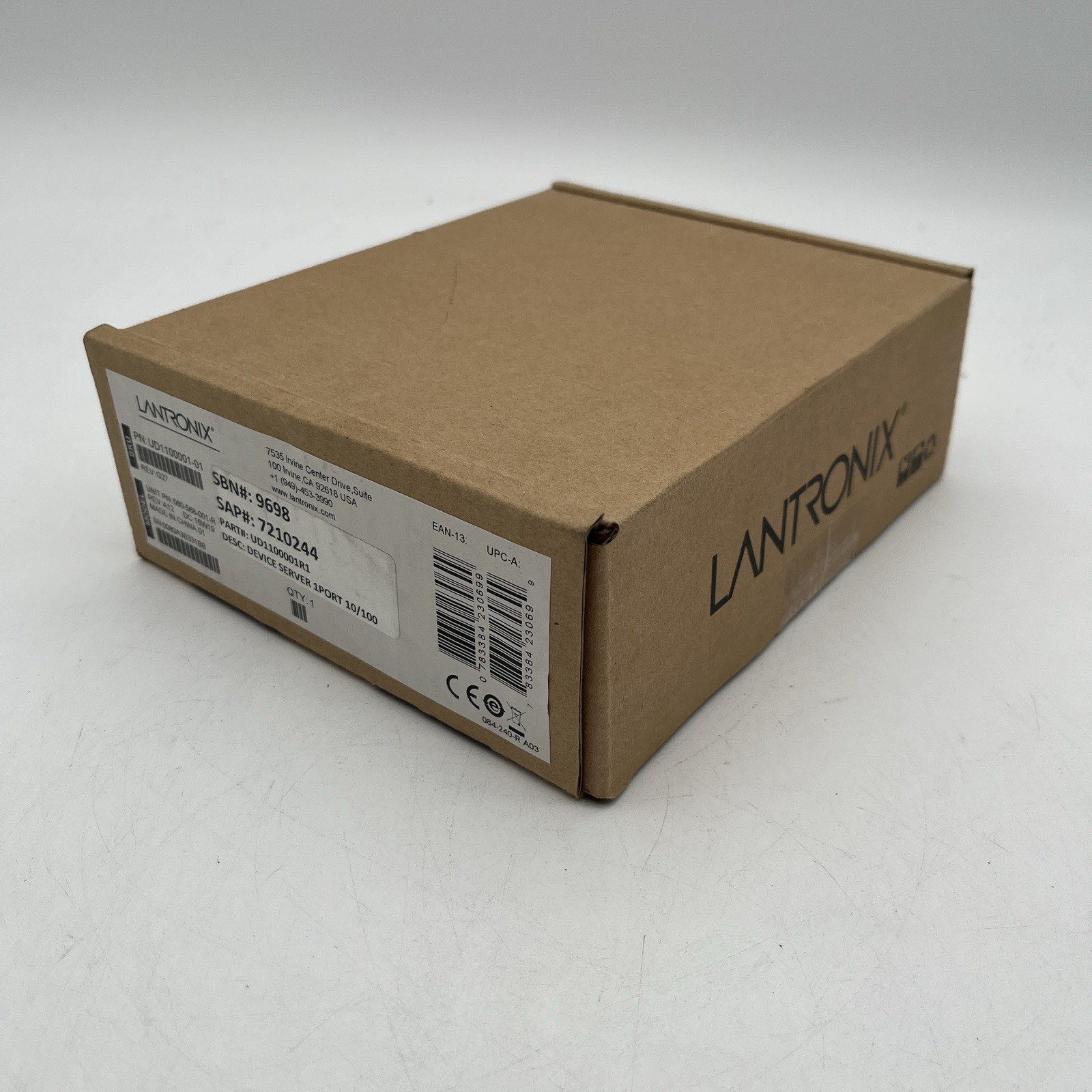 NEW Lantronix Universal Device Server With Cable & Adapter - UD1100001-01
