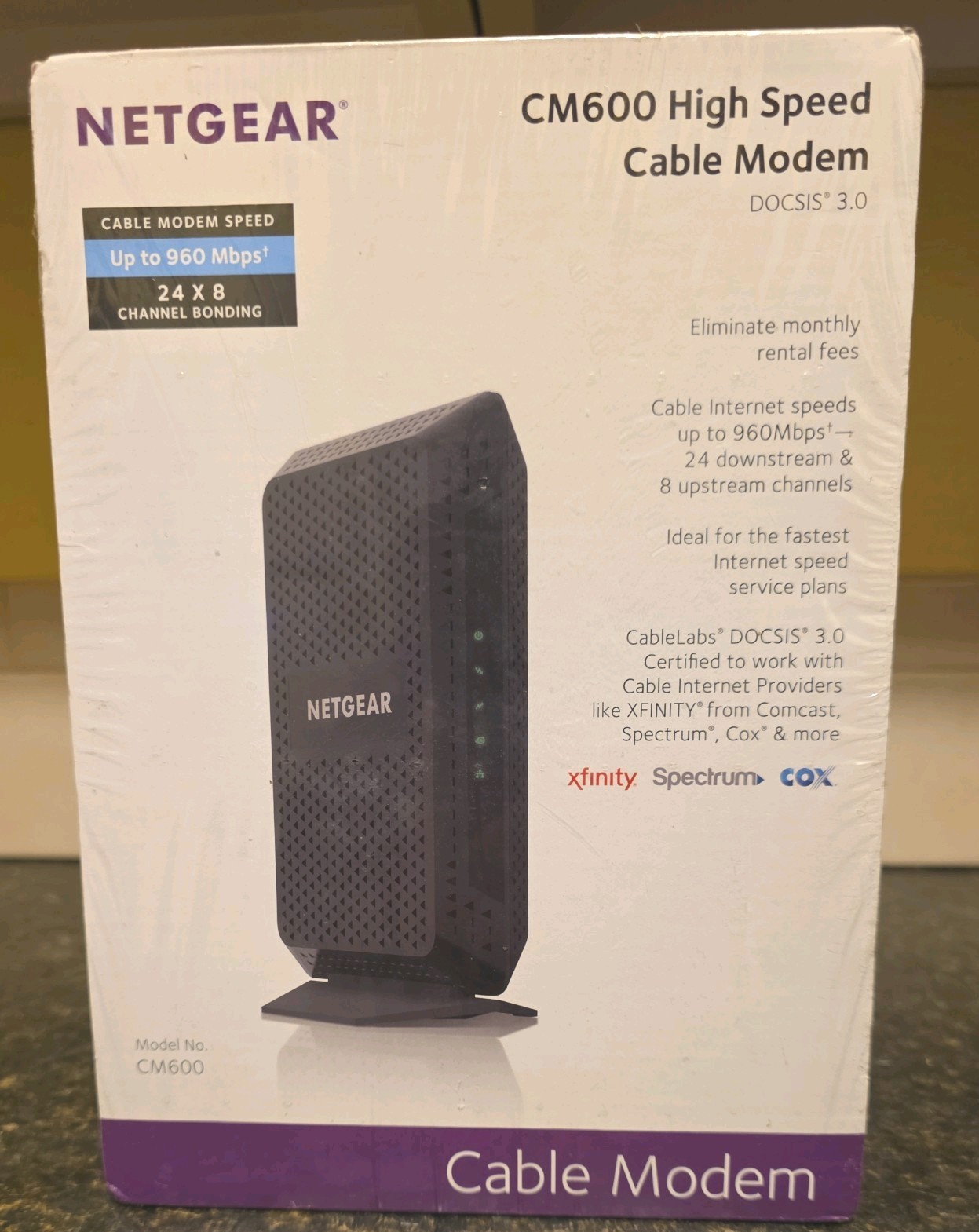 NEW/SEALED / NETGEAR CM600 High Speed Cable Modem