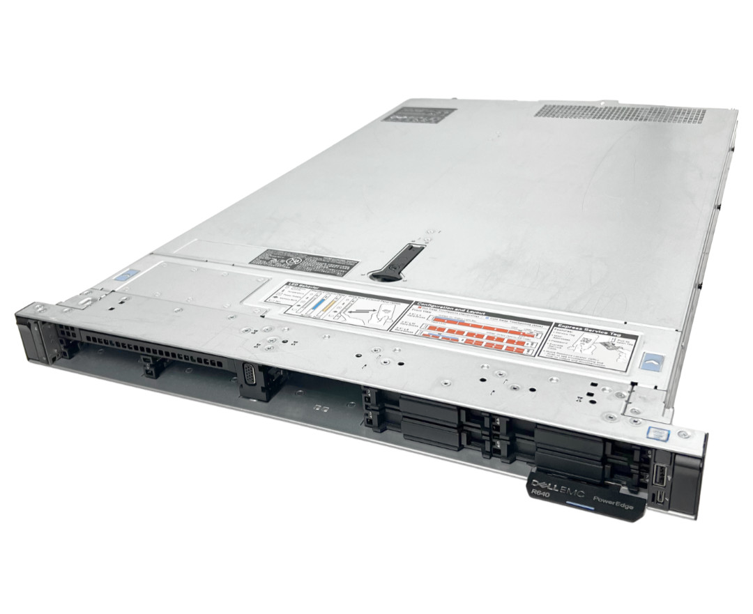 DELL PowerEdge R640 8SFF Server - 2x Gold 6246R, 384GB, H740p, 40G QSFP+, 2x PSU