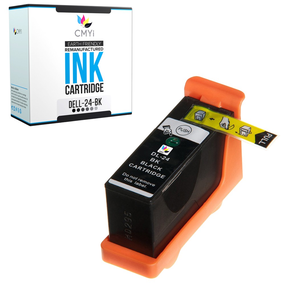 1-Pack Compatible CMYi Series 24 Black Ink Cartridge fits Dell V715w All-in-One