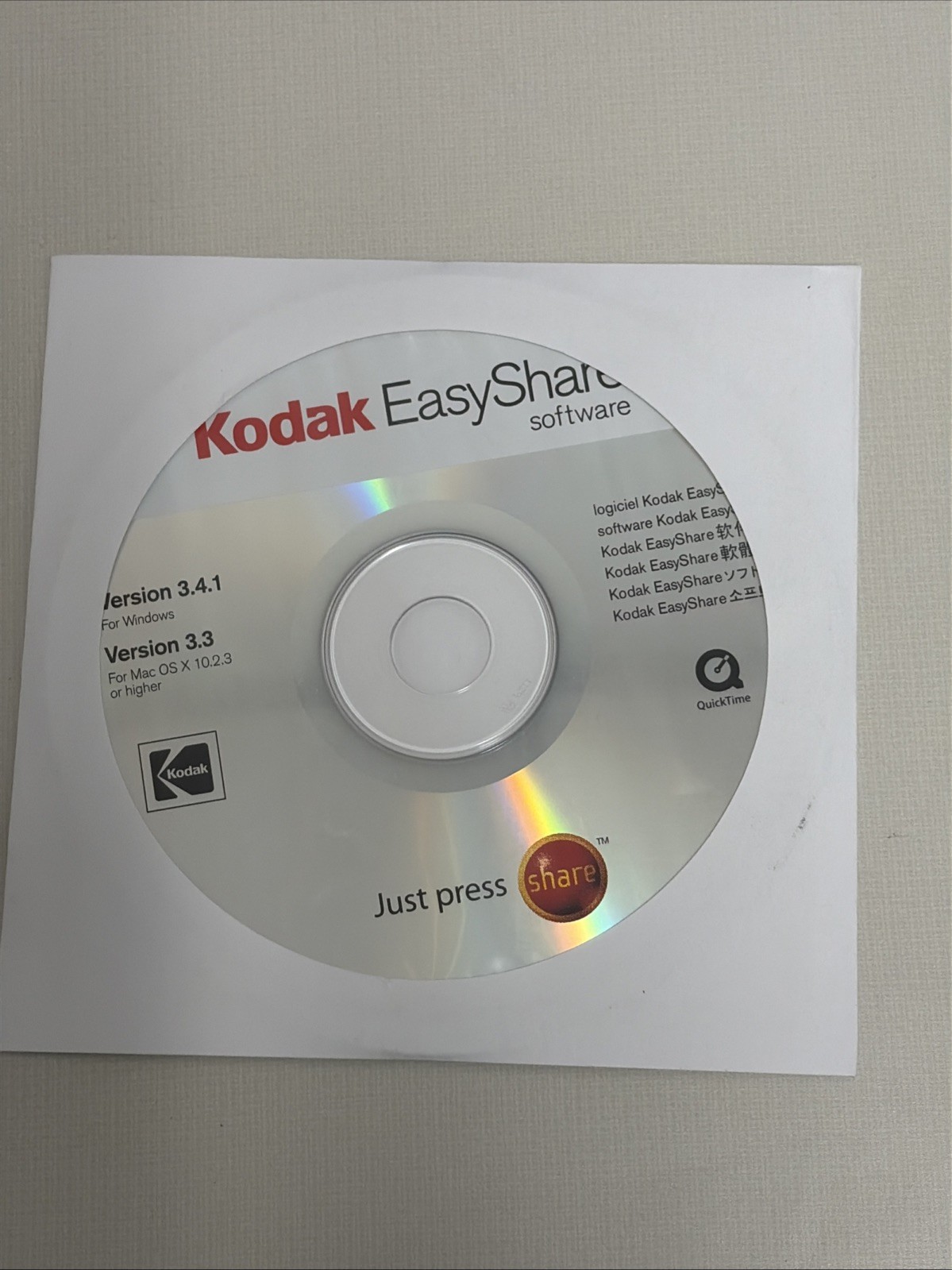 2004 Kodak Easyshare Software Version 3.3 Mac 3.4.1 Windows Disc Only