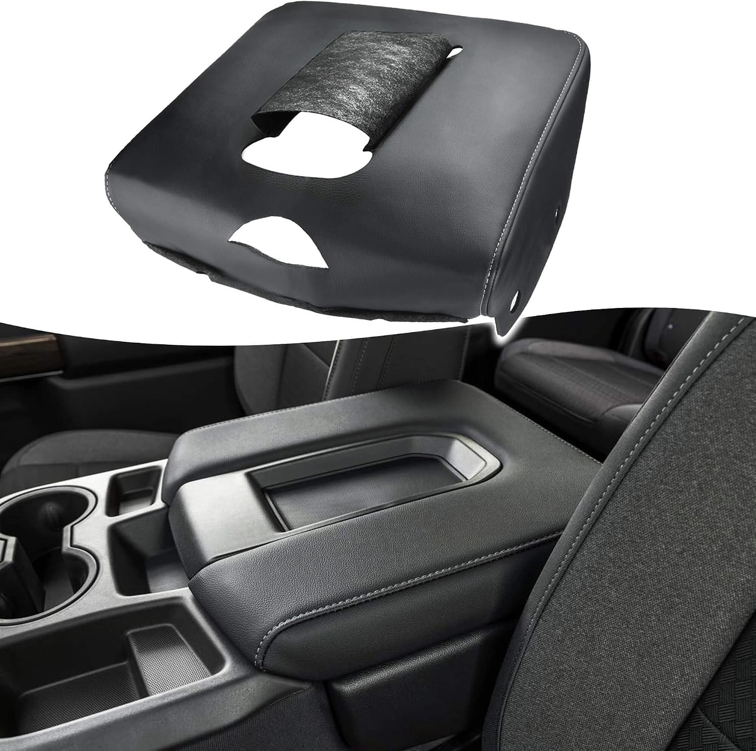 KBH Center Console Jump Seat Console, Silverado Sierra 2020-2026, Vinyl Black 