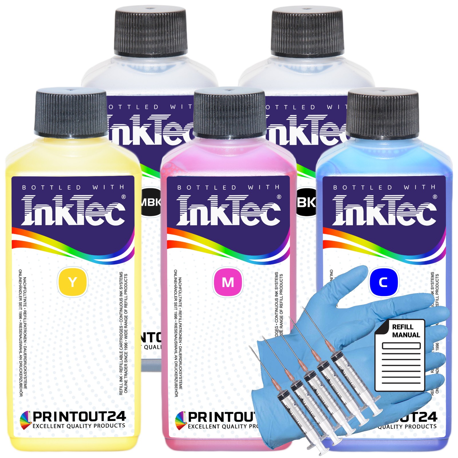 0.5L InkTec® Pigment Ink CISS Ink For PFI020 PFI120 PFI320 PFI720 BK MBK Y M C