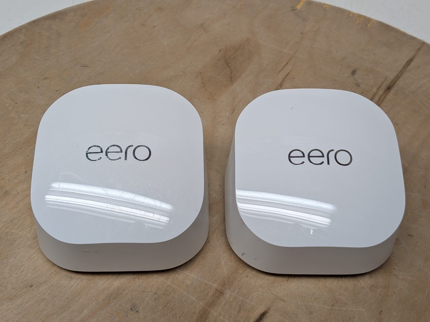 Pack 3 Eero 6+ Plus R010001 Dual Band Mesh Wi-Fi 6 Router White No AC Adapters