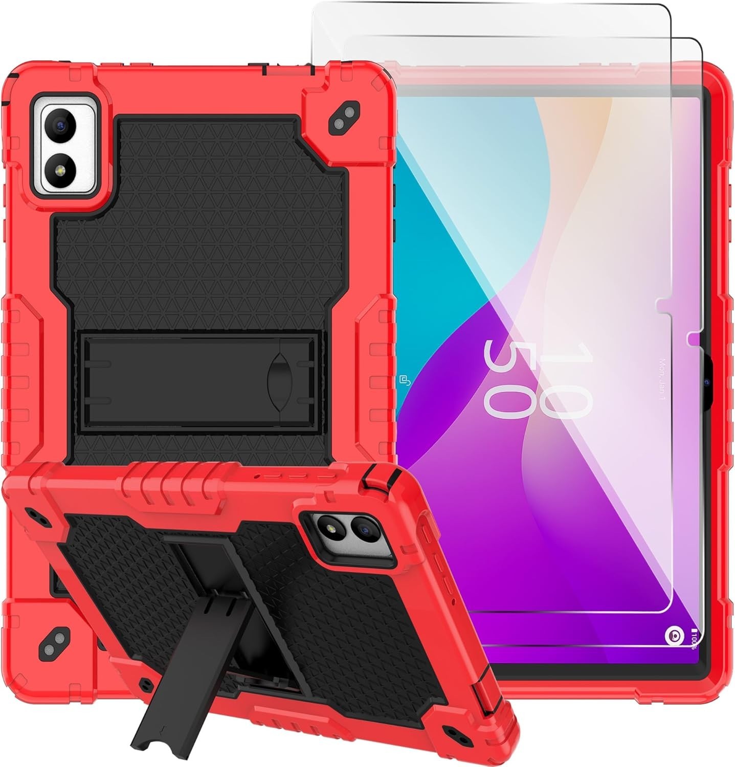 Rugged Shockproof Case for Digilan DL105 10.1 Tablet with Stand & Strap