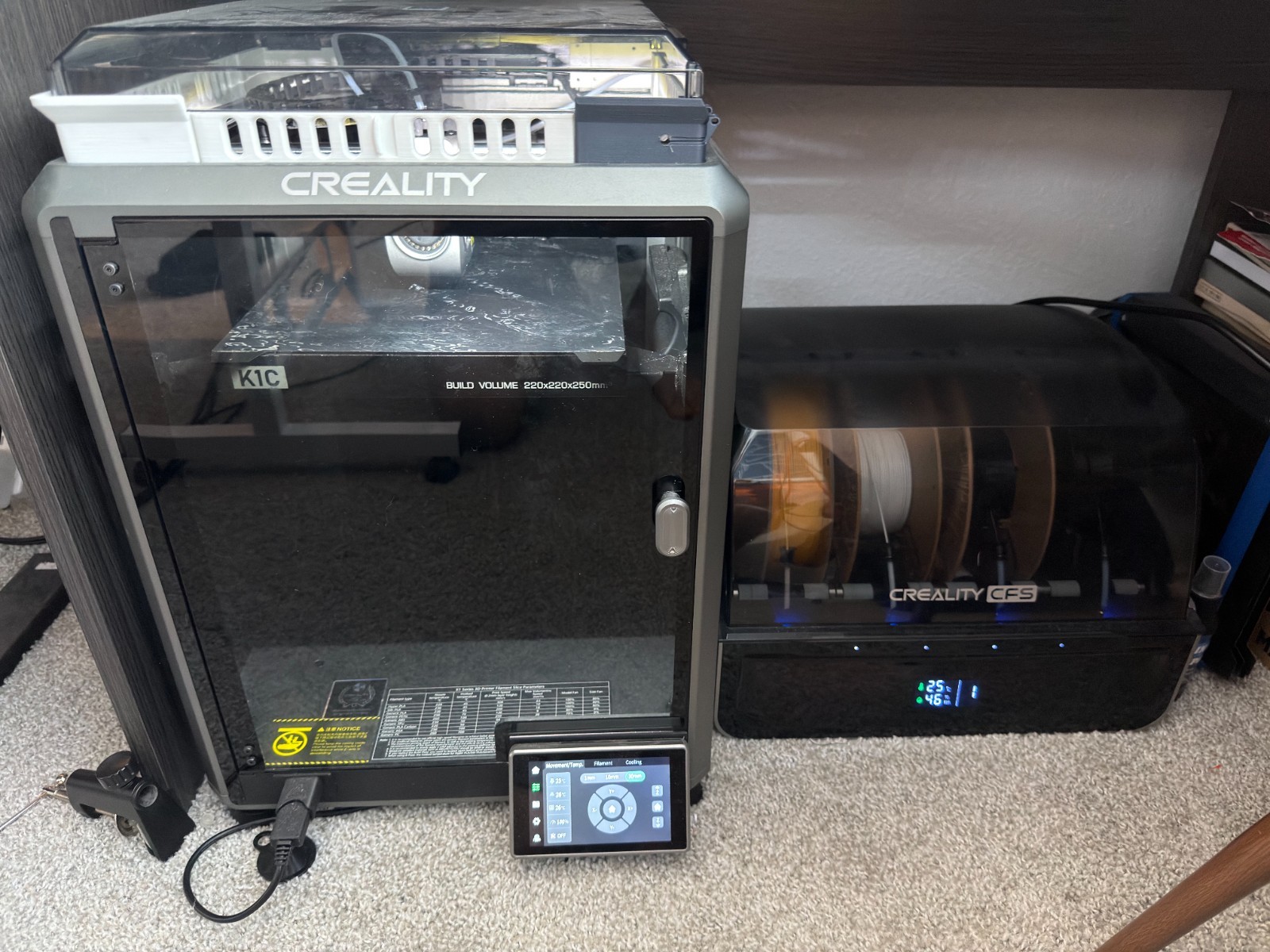 Creality K1C + CFS Multicolor 3D Printer Bundle - Metal Gear Extruder + Filament