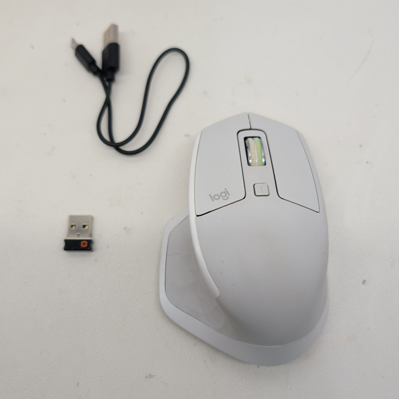 Logitech MX Master 2S Wireless Bluetooth Mouse White w/ Unifying Receiver