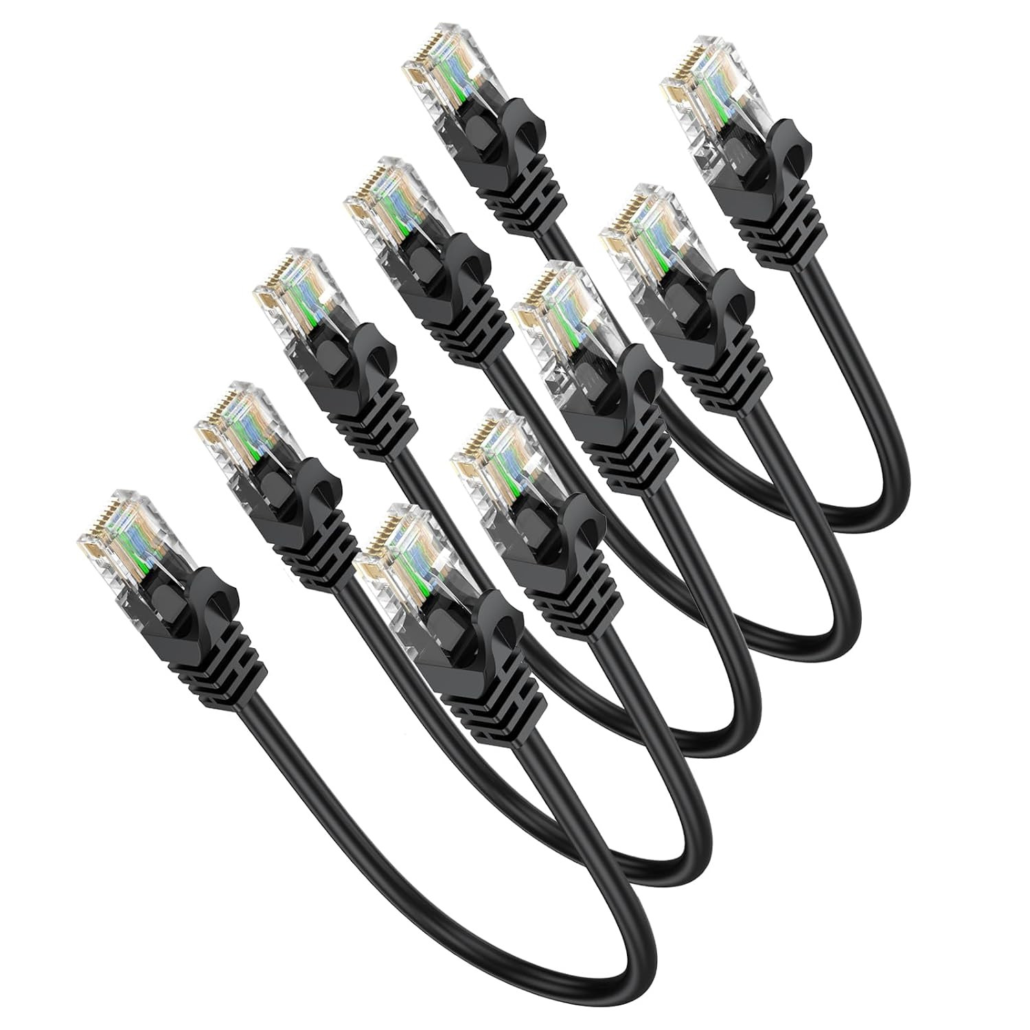 Short Ethernet Cable 0.5FT 5-Pack, Cat6 Patch Cable 6 Inch Cord
