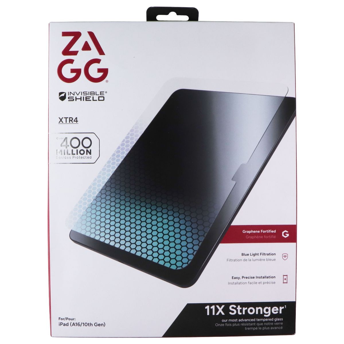ZAGG XTR4 Tempered Glass Screen Protector for Apple iPad (A16/10th Gen)