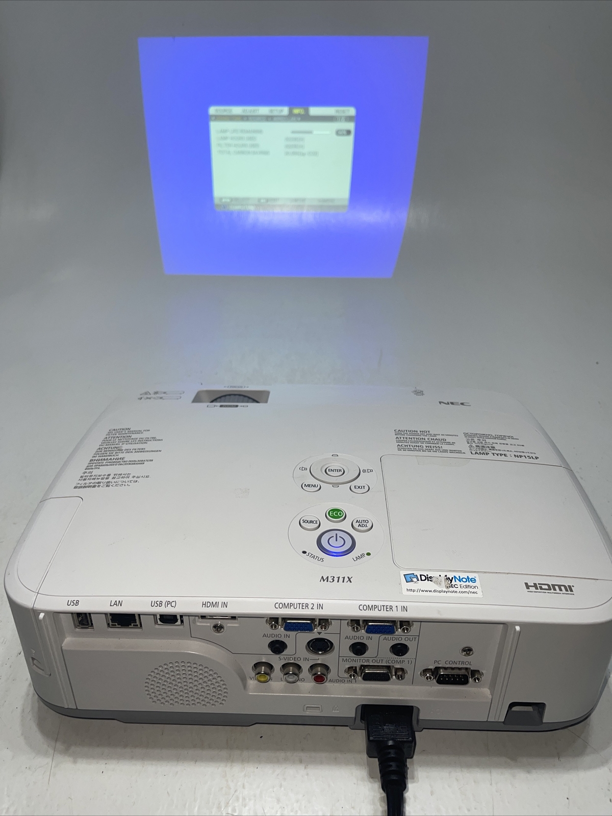 NEC NP-M311X LCD Projector 3100 Lumens HDMI XGA - 2235 Used Lamp Hours