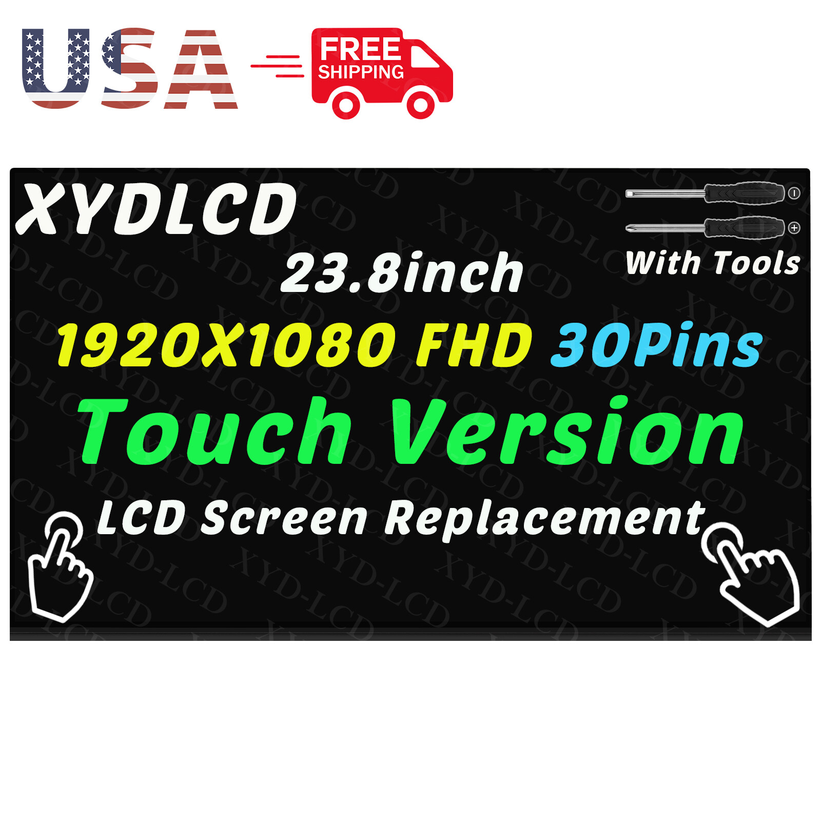 23.8" for HP 24-F0019NX 24-F0020D All-in-One LCD Touch Screen Panel Replacement