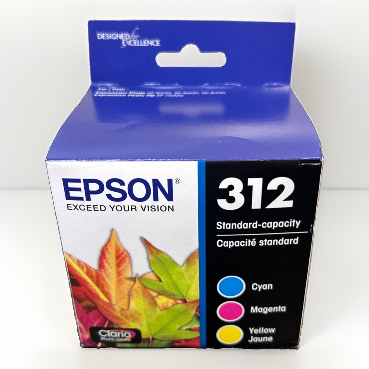 Genuine Epson 312 Standard Capacity Ink Cartridges 3 Color C/M/Y Exp. 10/2028