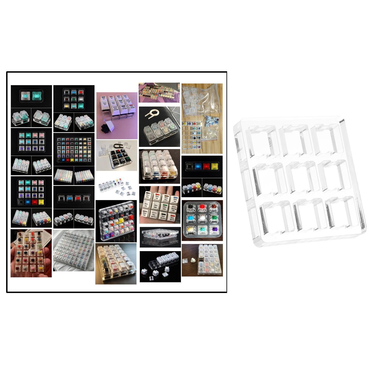 Clear Switch Tester Base Acrylic Plate for Cherry Mx Switch 3x3 board