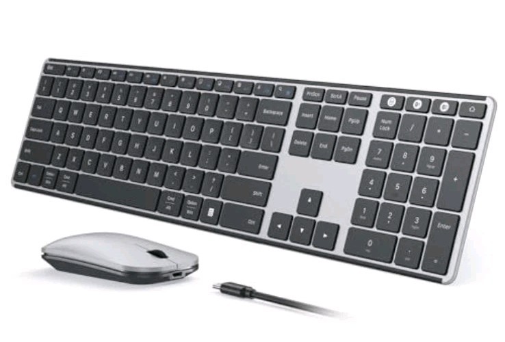 seenda Wireless Bluetooth Keyboard and Mouse Combo (USB + Dual BT) SKM64-2