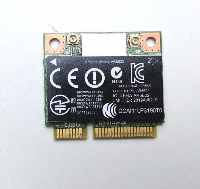 Atheros AR5B22 abgn Wireless Bluetooth 4 PCIe Half Mini HP 676786-001 676690-001