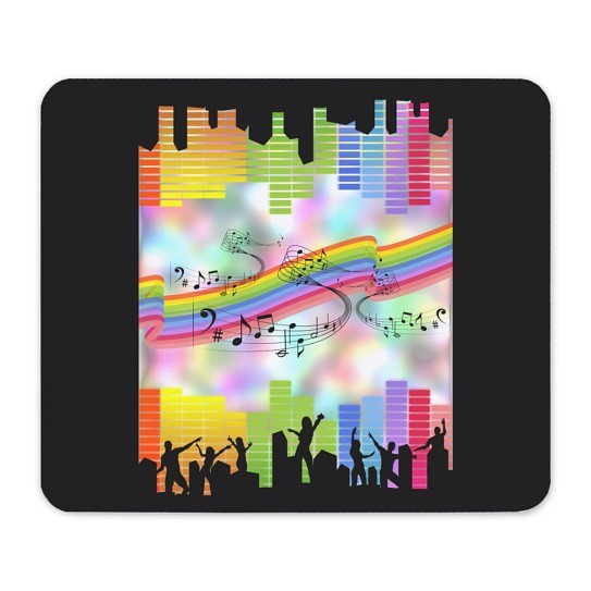CafePress Colorful Musical Theme Mousepad  (1521755686)