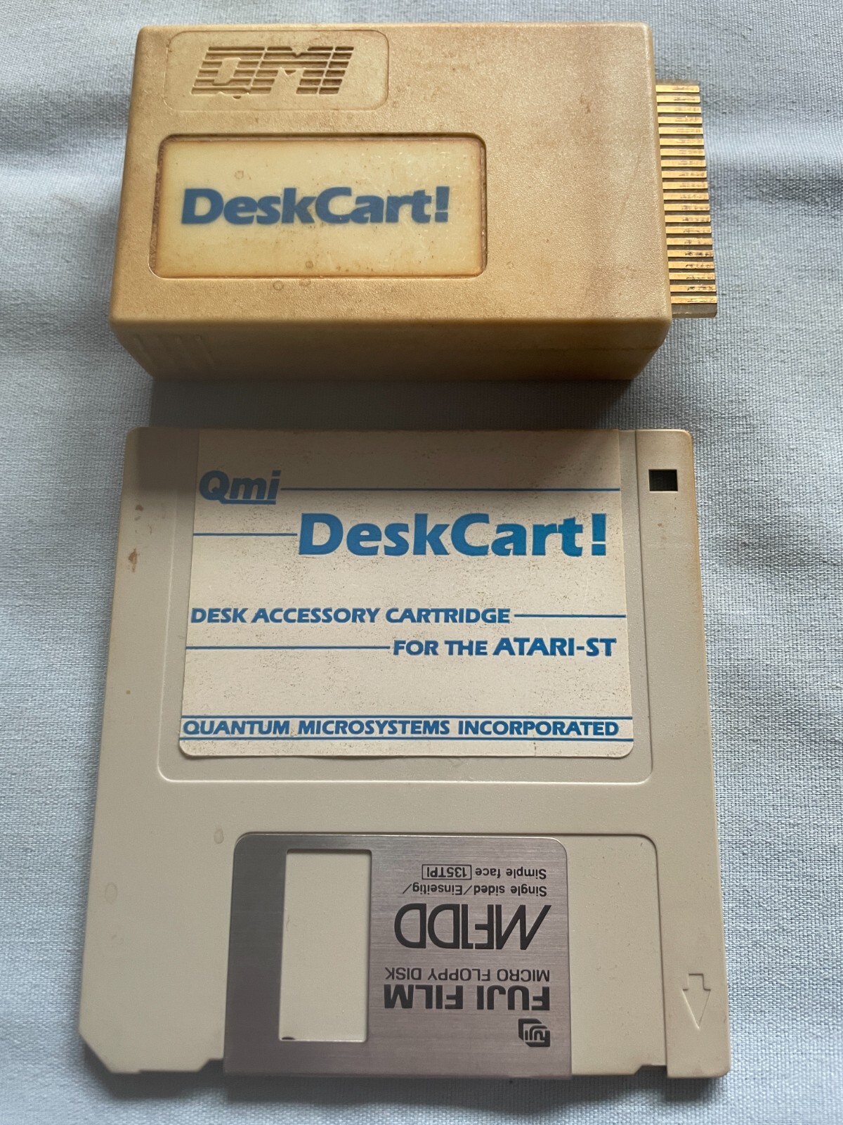 QMI DeskCart - Vintage Atari ST Desk Accessory Cartridge+3.5" Diskette UNTESTED