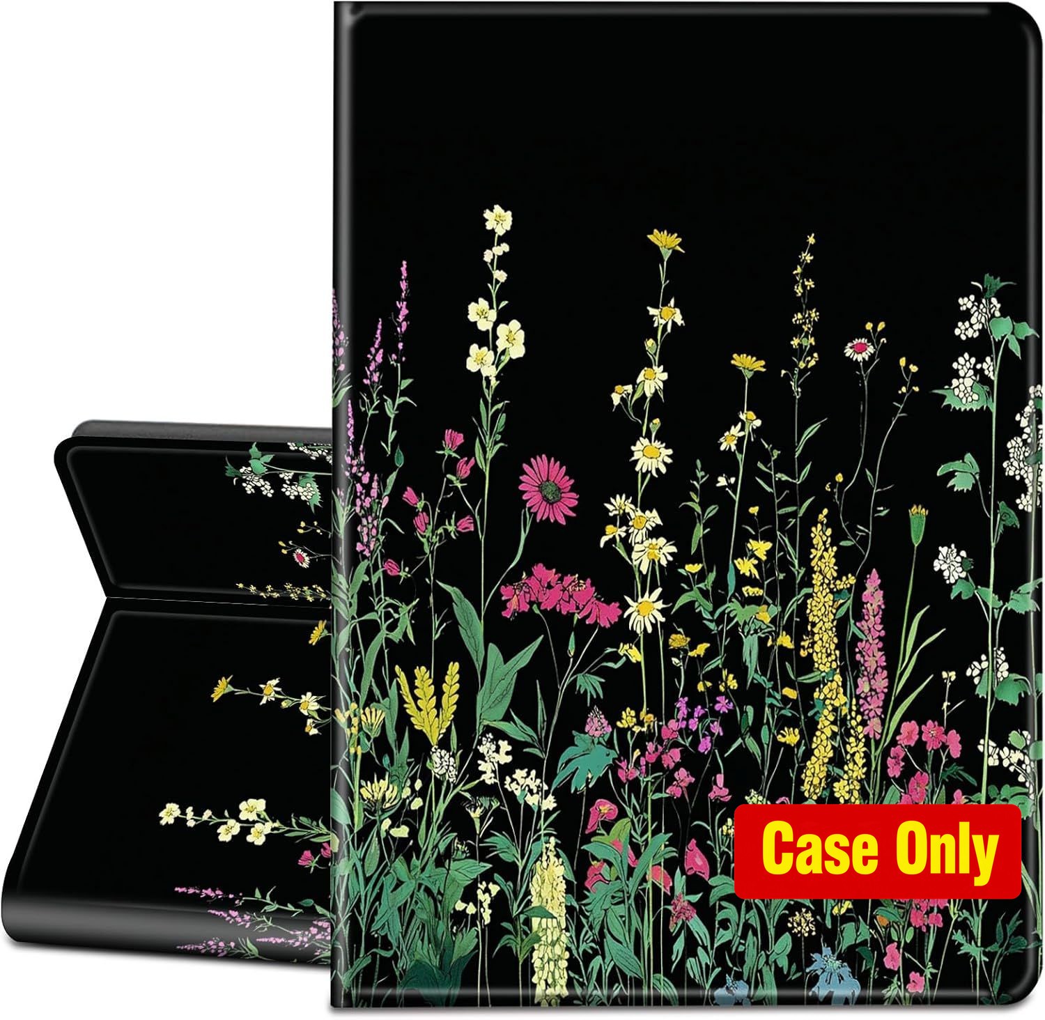 Slim Case for Tab S10 Plus 2024/S9 FE Plus 5G 12.4", Adjustable Stand, Floral