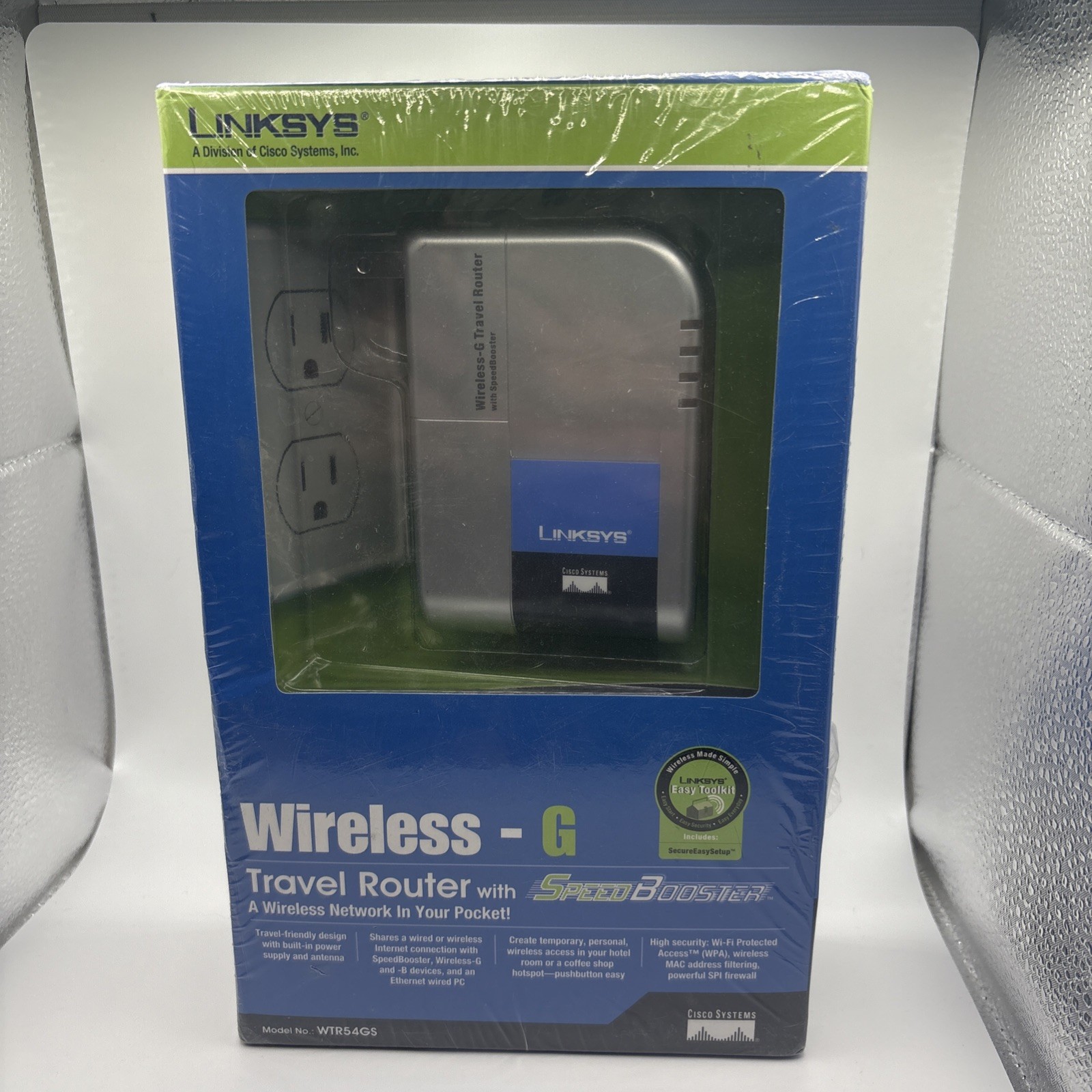 Linksys Wireless - G Travel Router Model No. WTR54GS New in Box