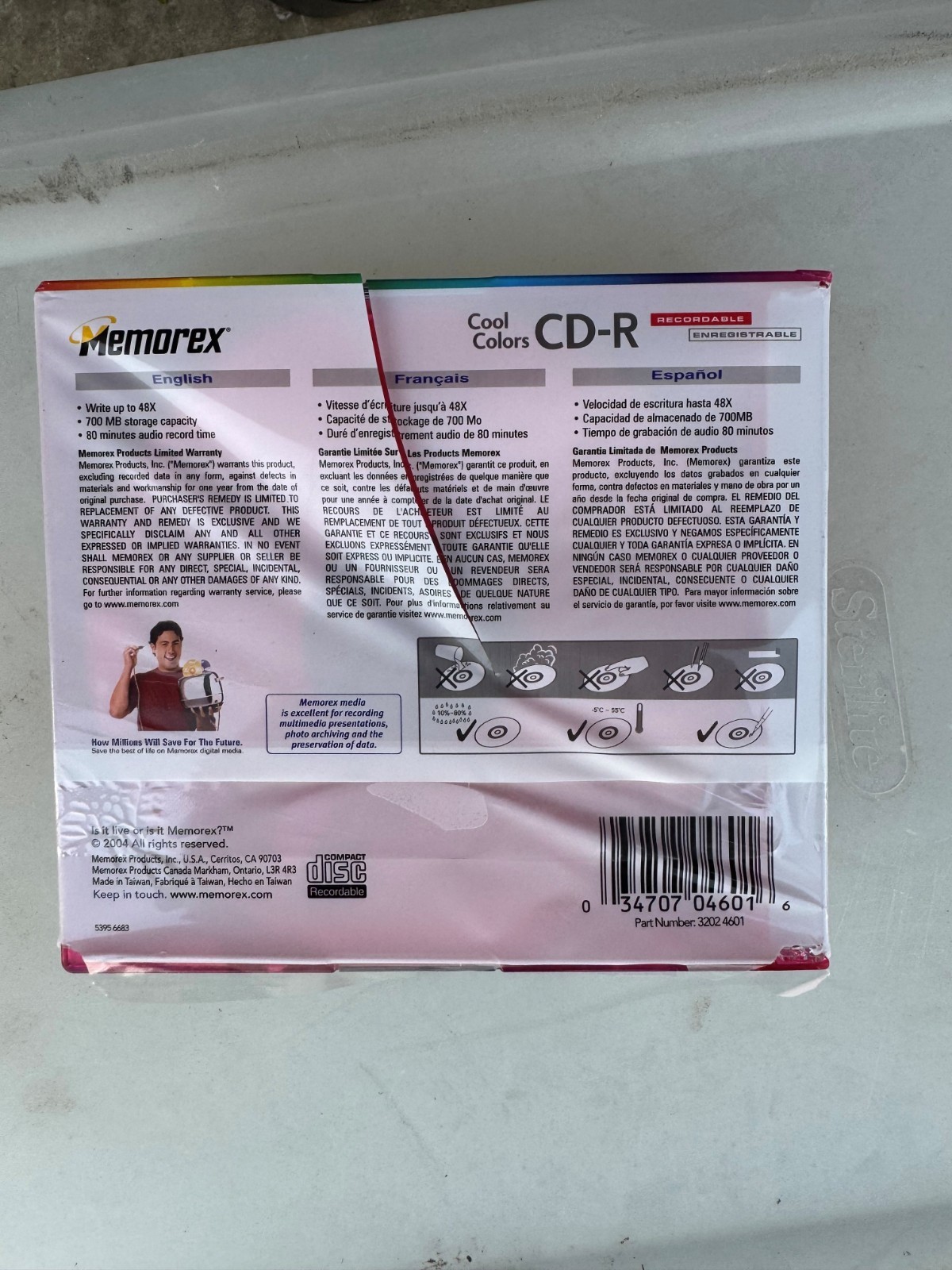 MEMOREX CD-R Cool Colors 10 Pack 80Min 700MB 48X