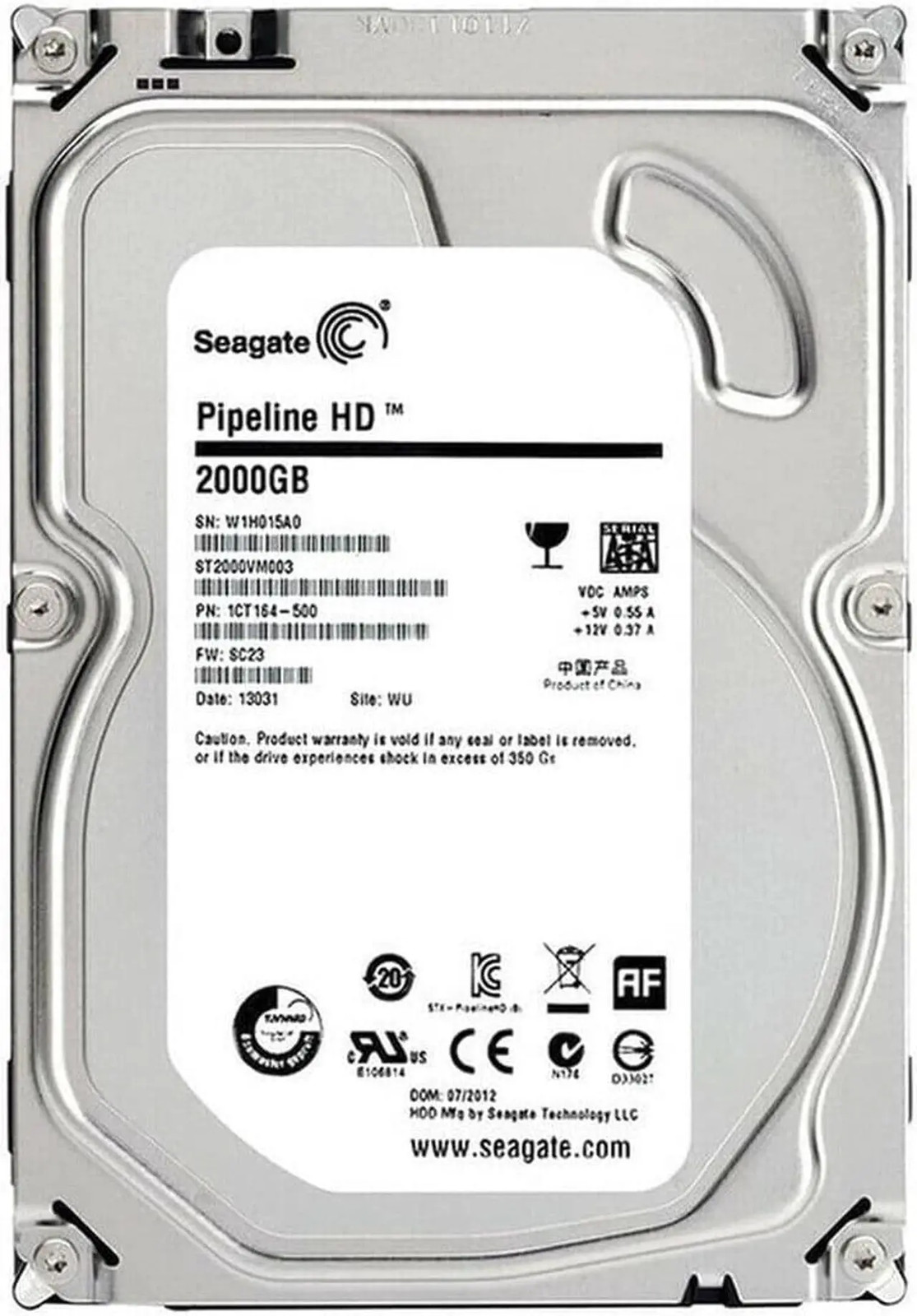 ST2000VM003  Seagate Video ST2000VM003 2TB 5900RPM 64MB SATA 6.0Gb/s 3.5" CCTV D