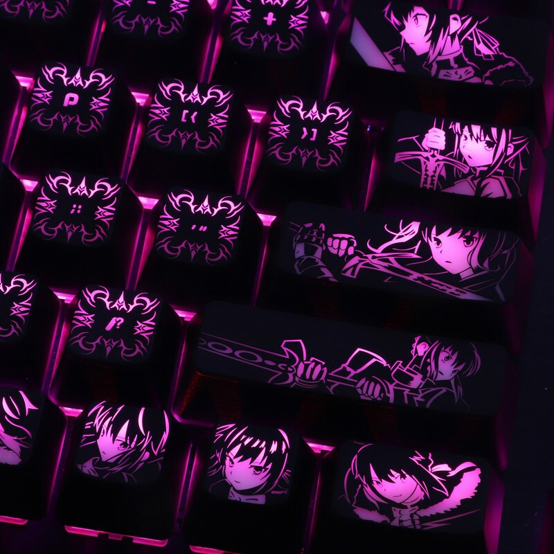 Games Fate/stay night Keycap Set Backlit Keycaps f/Mechanical Keyboard Customiz
