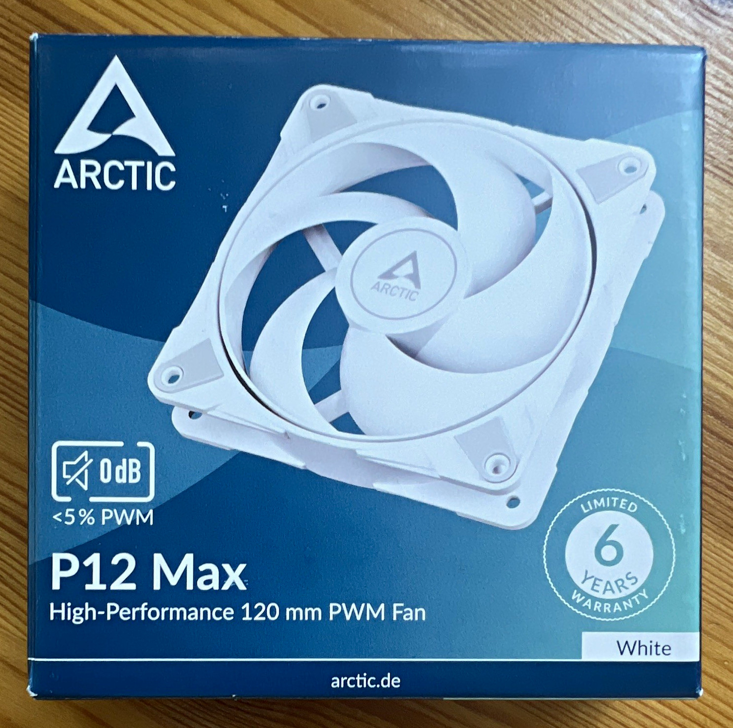ARCTIC P12 Max High Performance 120mm PWM PC Case Fan White