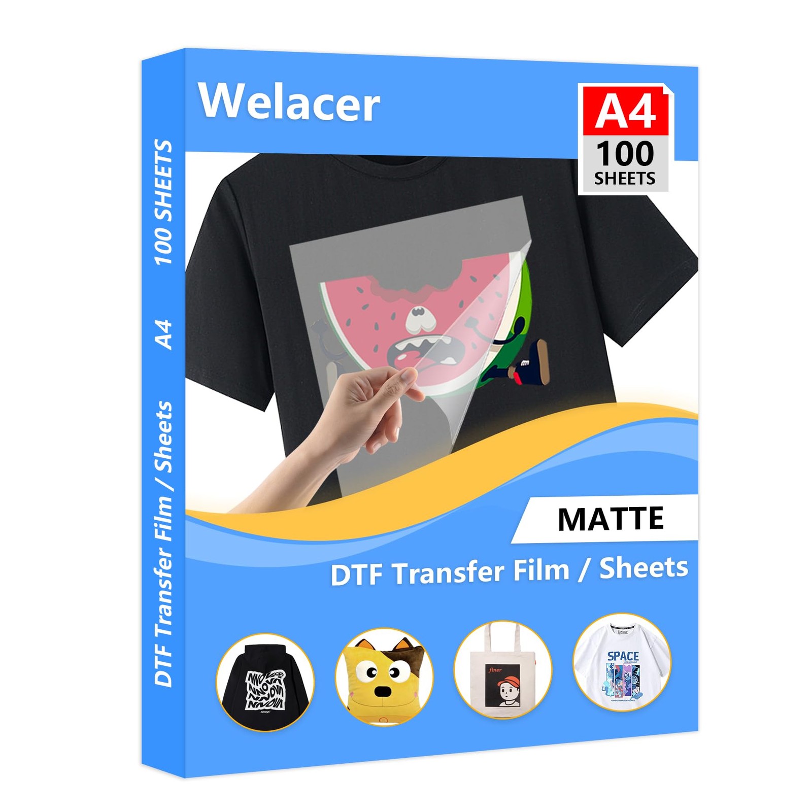 100 Sheets A4 DTF Transfer Film Paper Double Sided Thick Clear Pretreat