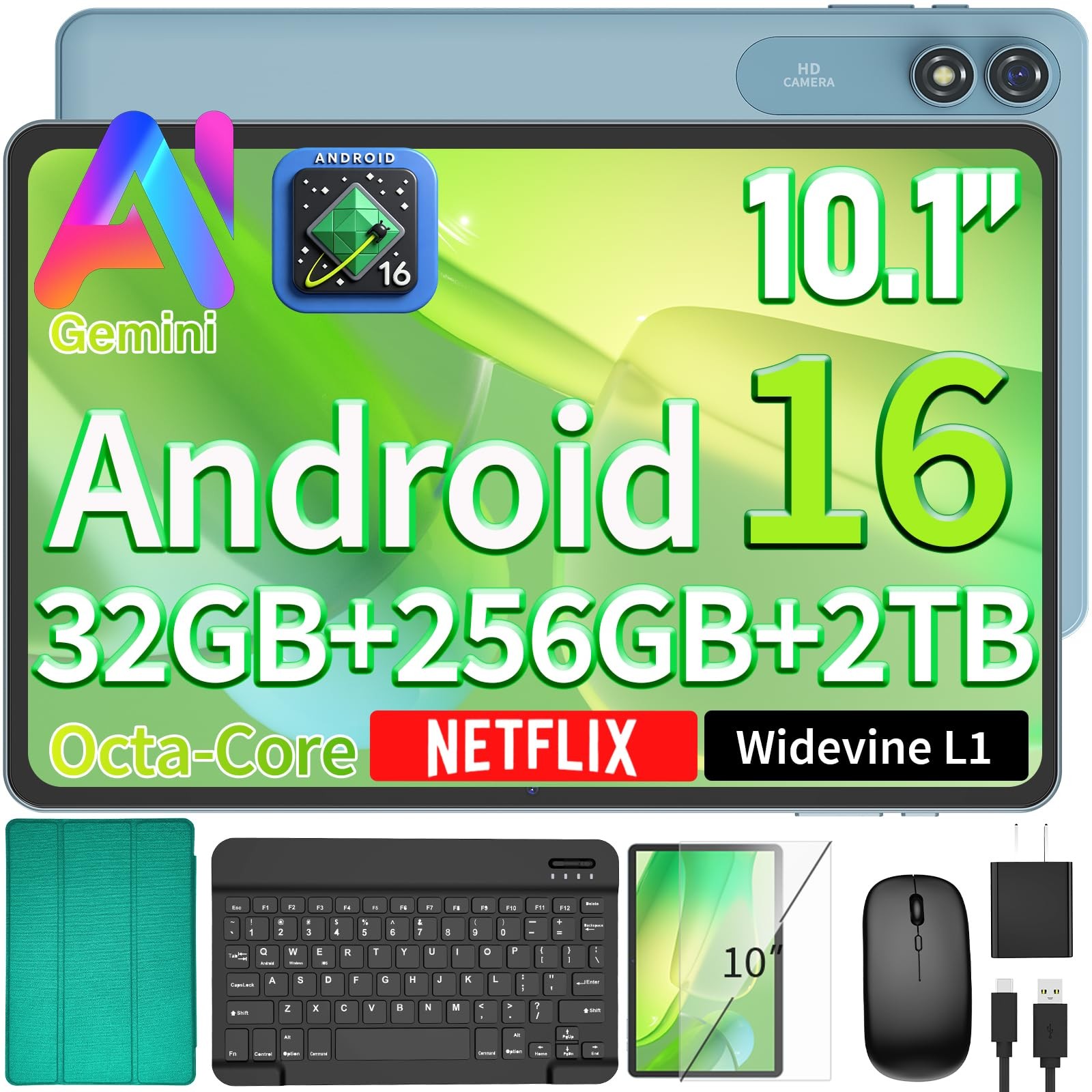 Suicoey Android 16 Tablet with Keyboard - Electronics Tablets with 8-Core, 80...