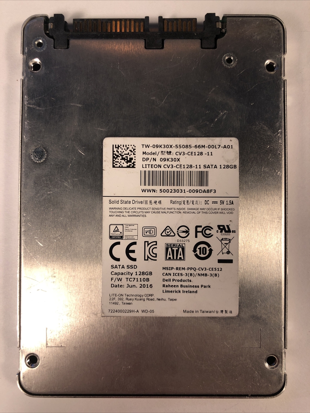 LiteOn CV3-CE128-11 2.5" SATA 128GB Solid State Drive
